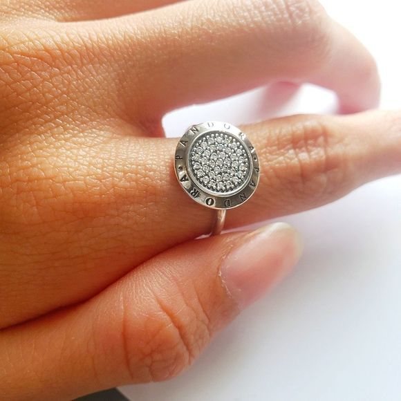 Pandora Jewelry - Pandora logo pave ring